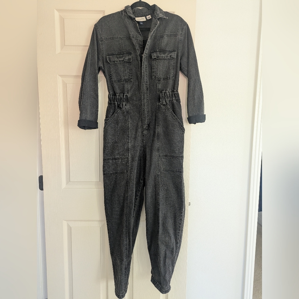 Universal Thread Women's Black Denim Jumpsuit